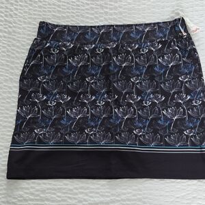 Floral Black and Blue Mini Skort